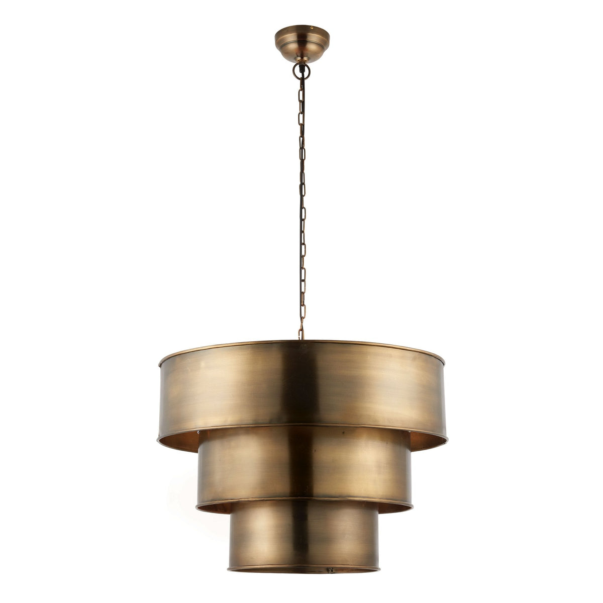 Morad Tiered Pendant Light in Aged Brass
