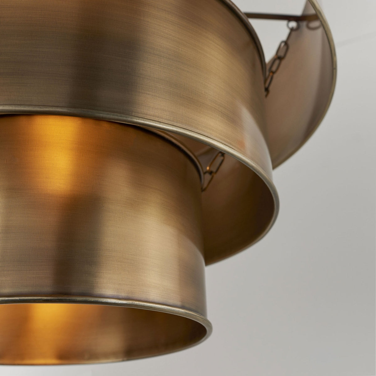 Morad Tiered Pendant Light in Aged Brass