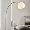 Otto Floor Lamp in Antique Brass with a Black Marble Base