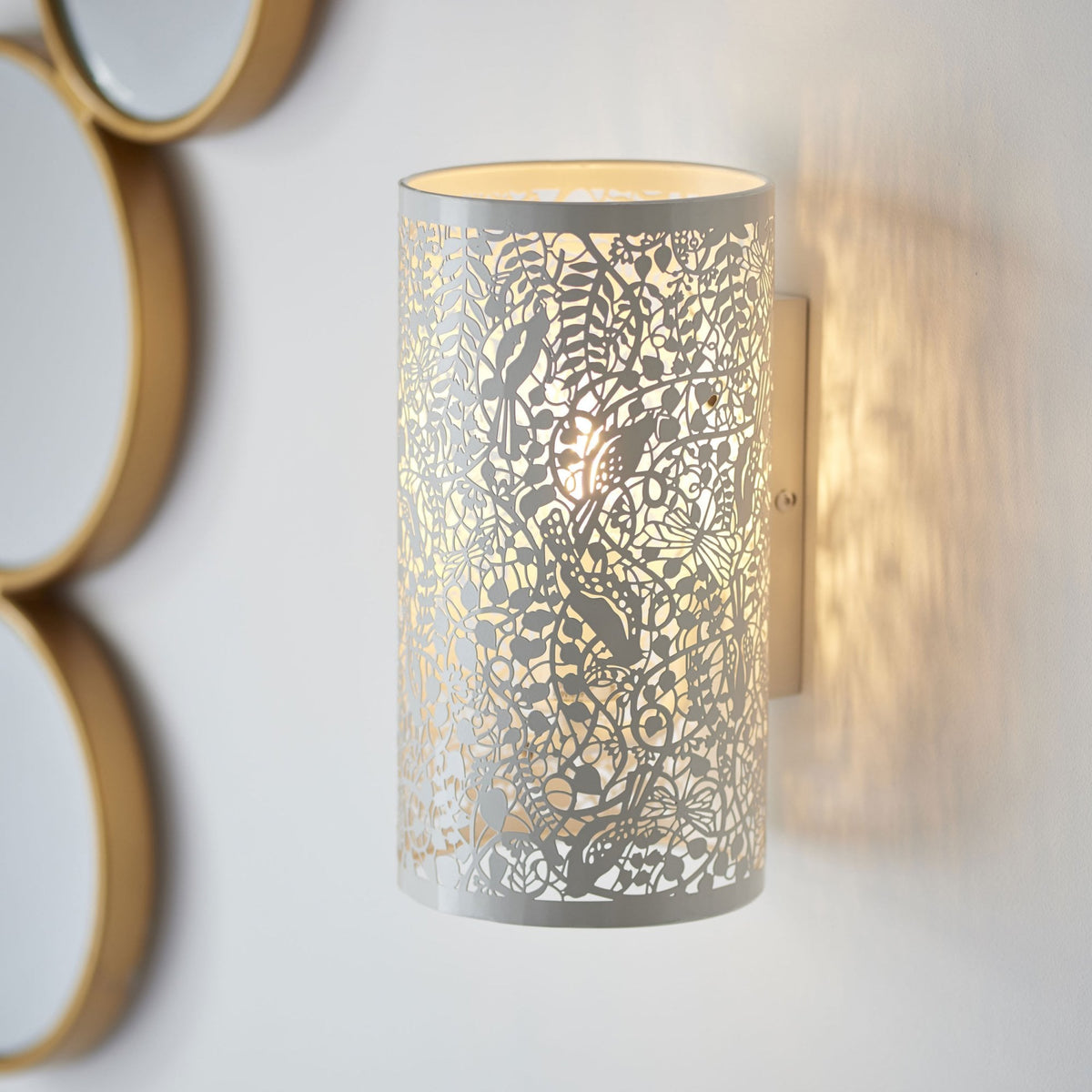 Secret Garden Cut Out Wall Light in Matt Ivory