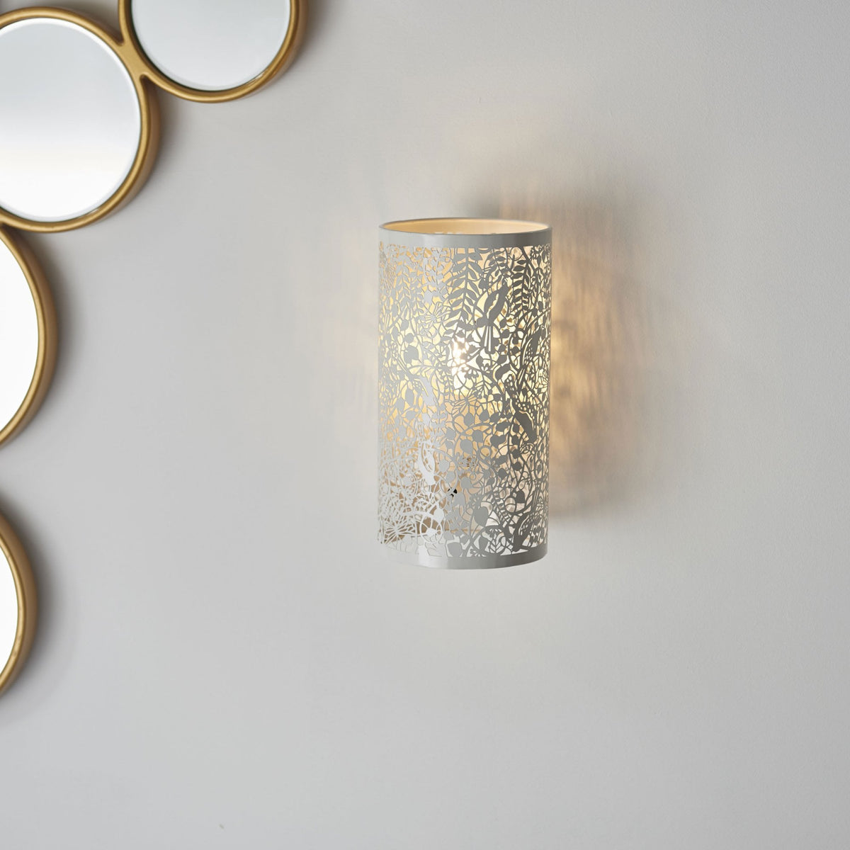 Secret Garden Cut Out Wall Light in Matt Ivory