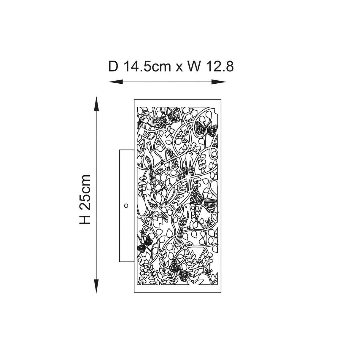 Secret Garden Cut Out Wall Light in Matt Ivory