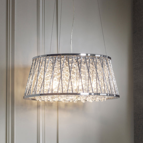 Sophia Five Light Pendant in Chrome