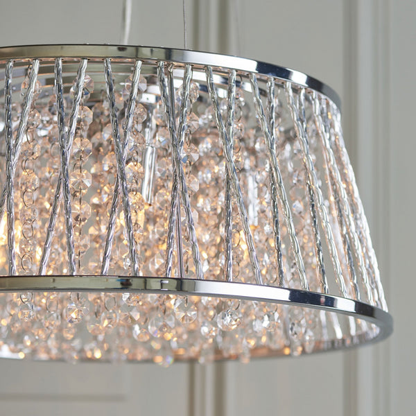 Sophia Five Light Pendant in Chrome