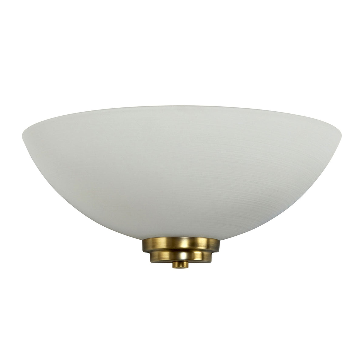 Welles Antique Brass Wall Light With White Glass Shade