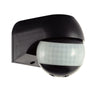 Adjustable Wall Mounted IP44 PIR Motion Sensor In Black