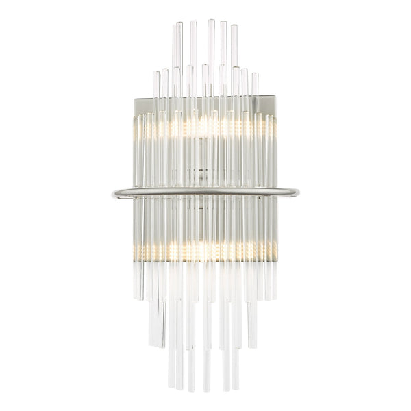 Lukas Wall Light In Polished Chrome & Clear Glass