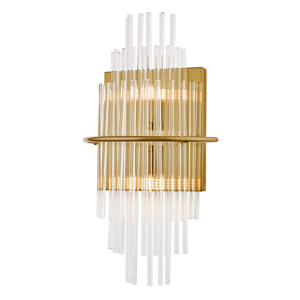 Lukas Wall Light In Antique Gold & Clear Glass