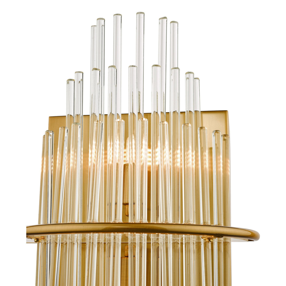 Lukas Wall Light In Antique Gold & Clear Glass