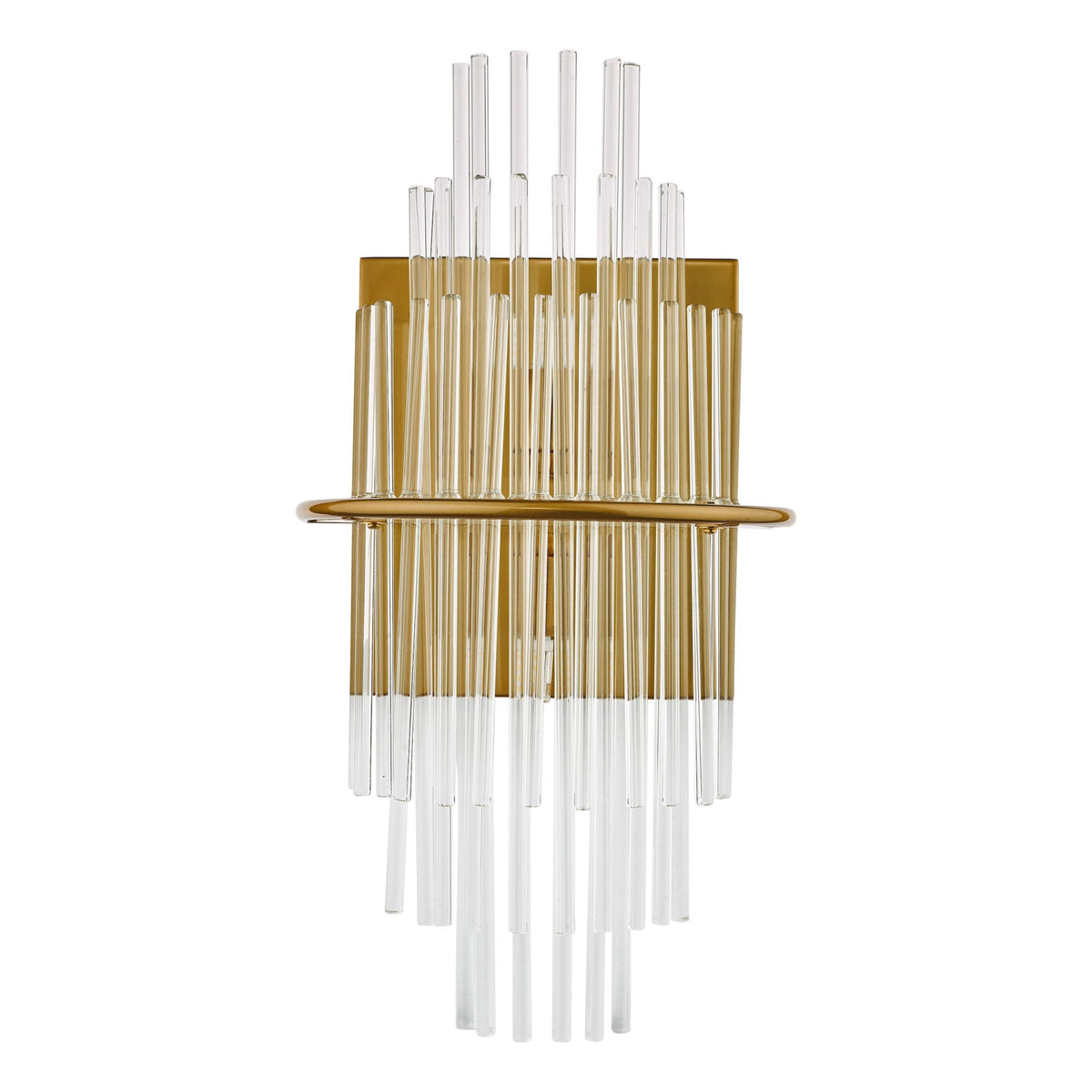 Lukas Wall Light In Antique Gold & Clear Glass