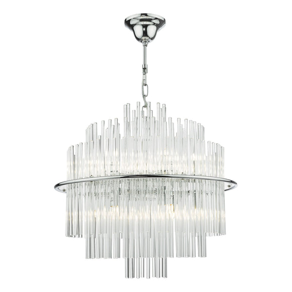 Lukas Pendant In Polished Chrome & Clear Glass