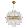 Lukas Pendant In Antique Gold & Clear Glass
