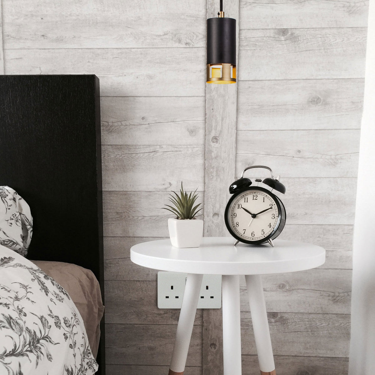 Abbey Single Drop Pendant Painted Gold
