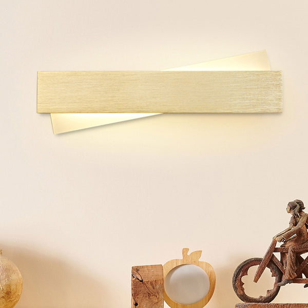 Alston 8W LED Wall Light in Brushed Gold & Frosted White