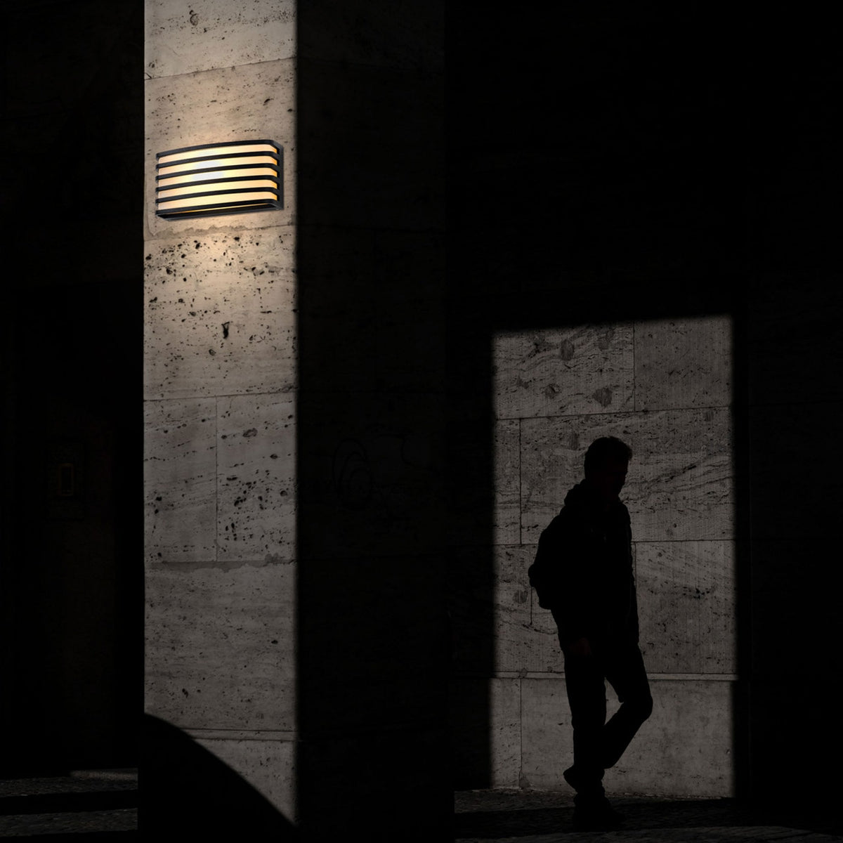 Babeny IP54 Exterior Wall Light in Matt Black