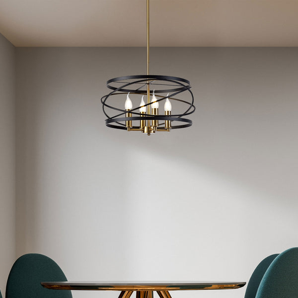 Buckfast Pendant in Black & Satin Gold