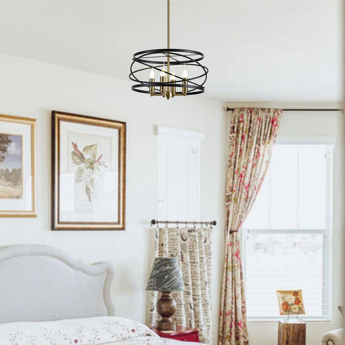 Buckfast Pendant in Black & Satin Gold