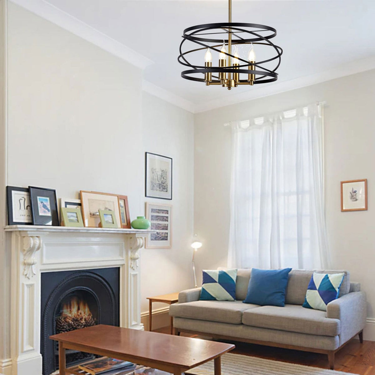 Buckfast Pendant in Black & Satin Gold