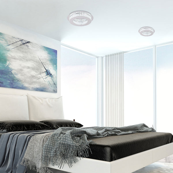 Christow 18W LED Ceiling Light in Polished Chrome Crystal