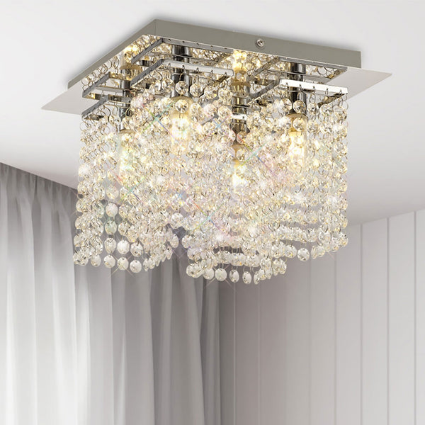 Cranbrook 4 x G9 IP44 Ceiling Light in Polished Chrome and Crystal