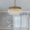 Kentisbeare 800mm Chandelier in Brass & Clear Glass