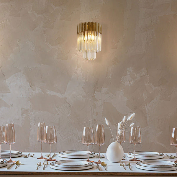 Kentisbeare 300mm Round Flush Chandelier in Brass & Cognac Glass