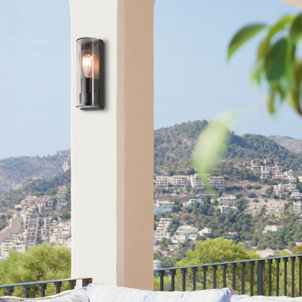 Lifton Exterior Curved IP65 Wall Light in Anthracite