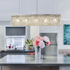 Lustleigh 102 x 9cm Linear Pendant Chandelier in Polished Chrome & Crystal
