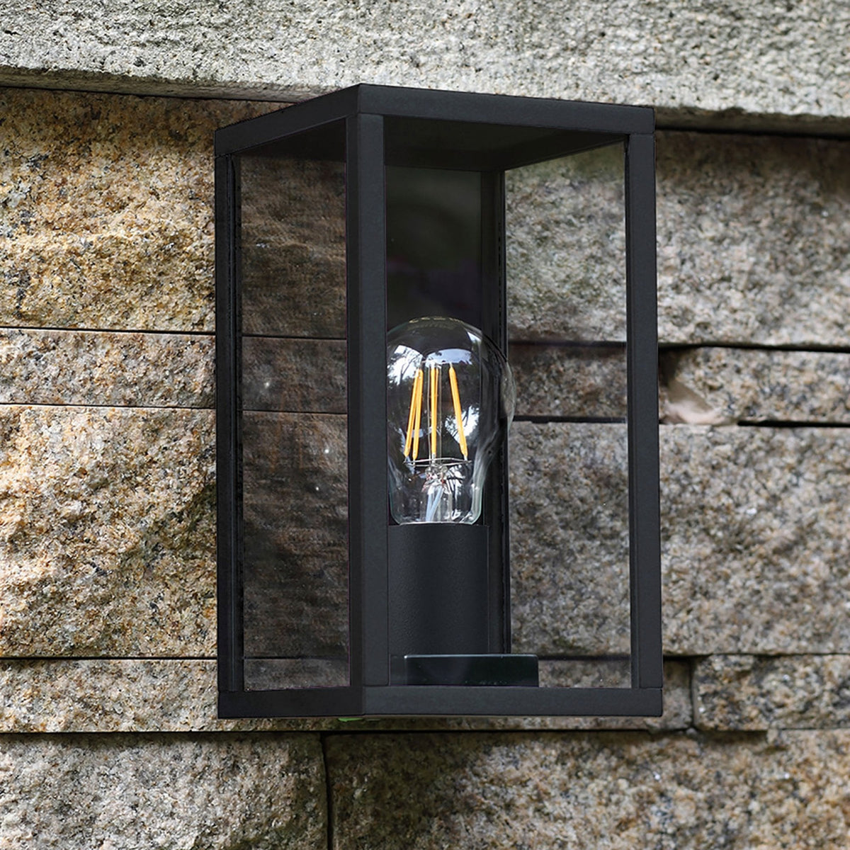 Meavy IP54 Outdoor Wall Light in Graphite Black