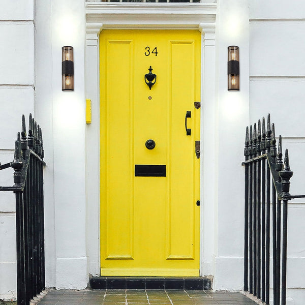 Merrivale IP54 Exterior Up & Down Wall Light in Anthracite with Smoked Diffusers