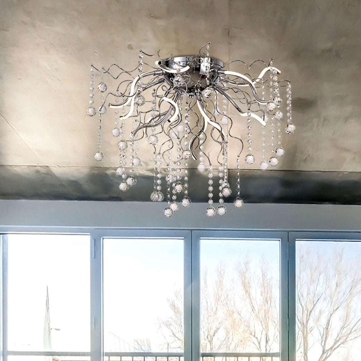 Slapton Dimmable 12 x 1.75W LED Ceiling in Polished Chrome
