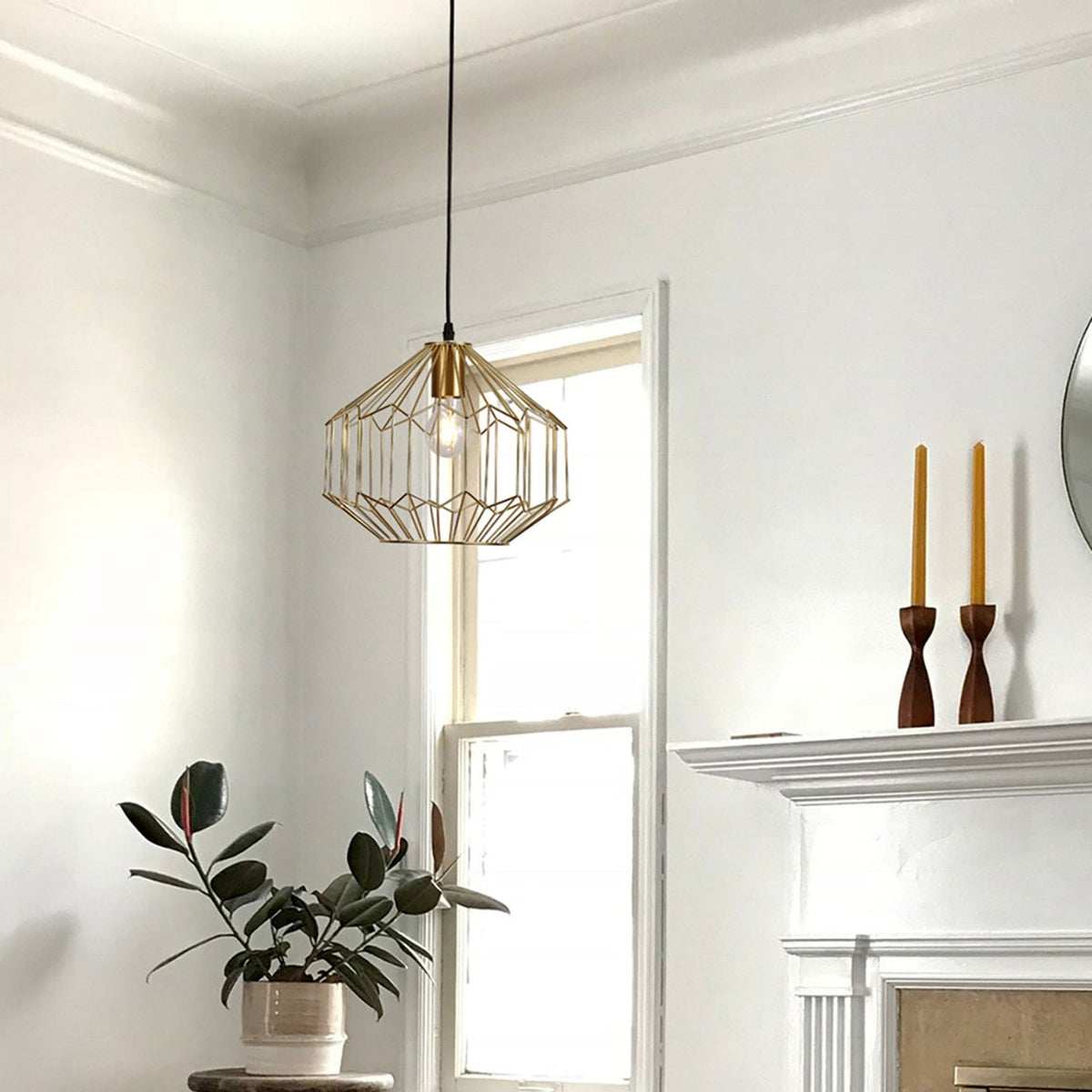 Stoodleigh Medium E27 Pendant in Antique Copper and Black Finish