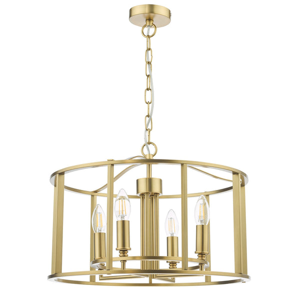 Myka 4 Light Pendant In Brushed Bronze