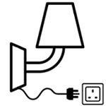 Plugged Wall Light