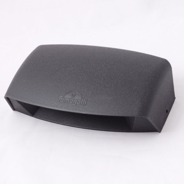 A black Napoleon branded cover designed to protect a barbeque, shown from a low angle.