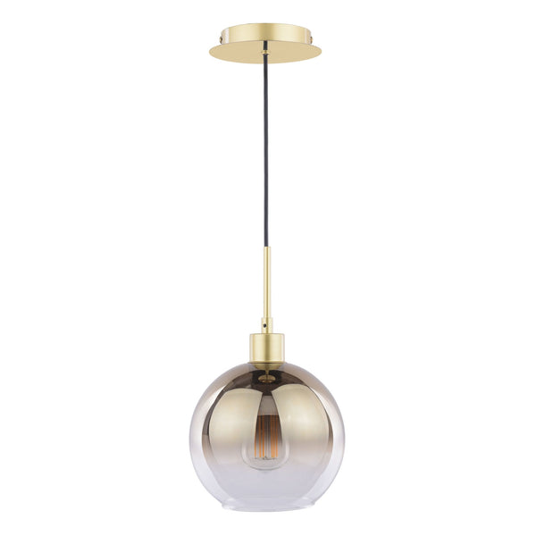 Lycia Single Pendant In Gold With Ombre Gold Glass Shade