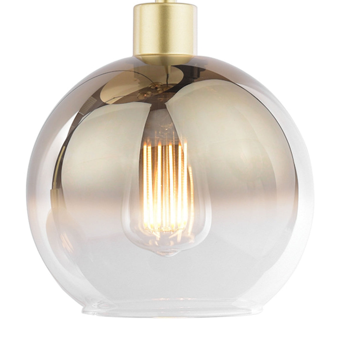 Lycia 3 Light Cluster Pendant In Gold With Ombre Gold Glass Shades