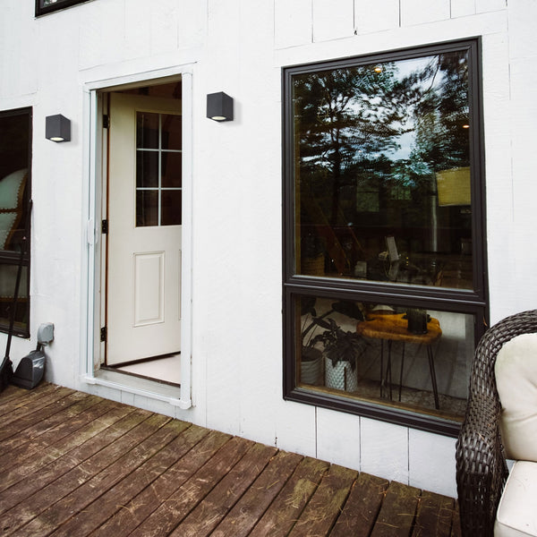 Kandanchu Square GU10 Outdoor Wall Light in Anthracite