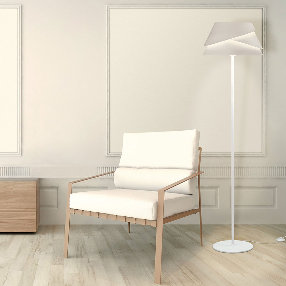 Alboran 410 Floor Lamp in White
