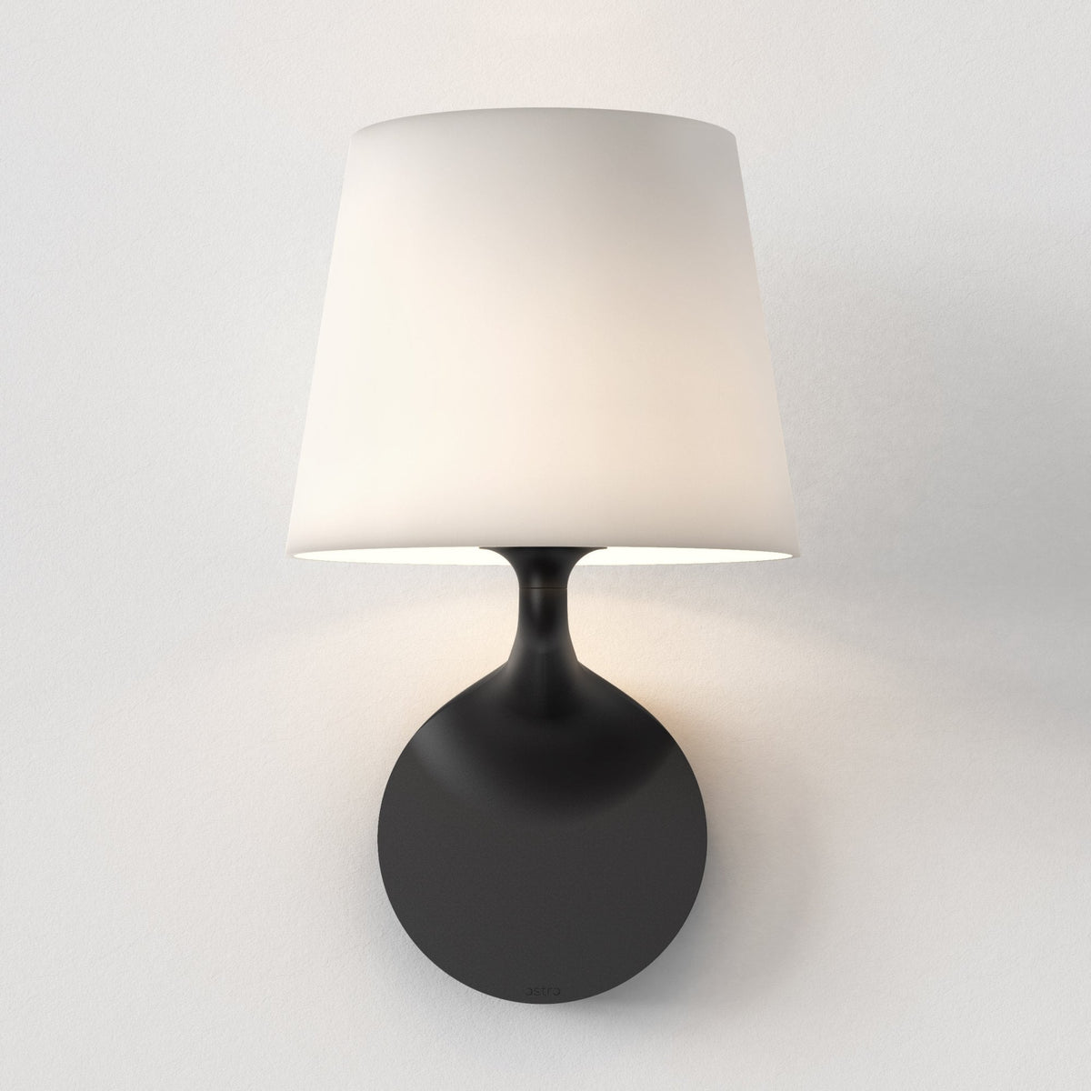 Millie Wall Light with Frosted Glass in Matt Black