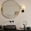 Millie Wall Light with Frosted Glass in Matt Black