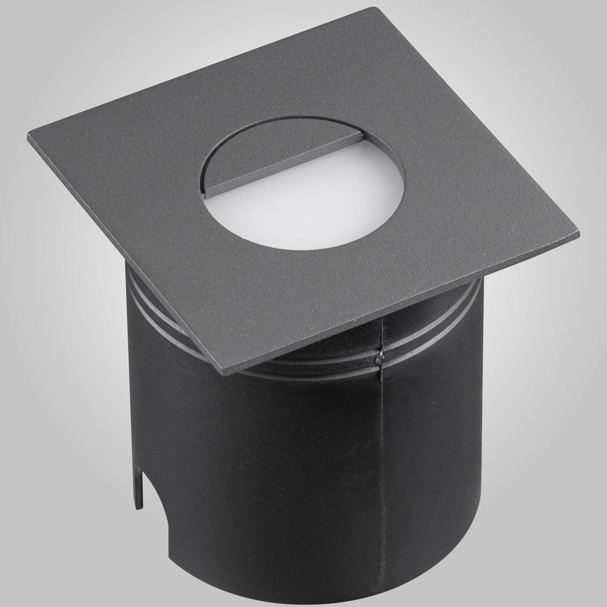 Aspen Square Eyelid Recessed LED IP65 Wall Light in Anthracite