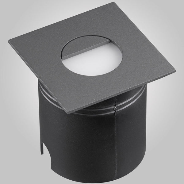 Aspen Square Eyelid Recessed LED IP65 Wall Light in Anthracite