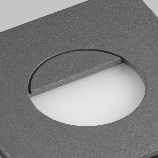 Aspen Square Eyelid Recessed LED IP65 Wall Light in Anthracite