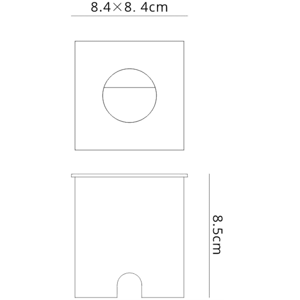 Aspen Square Eyelid Recessed LED IP65 Wall Light in Anthracite