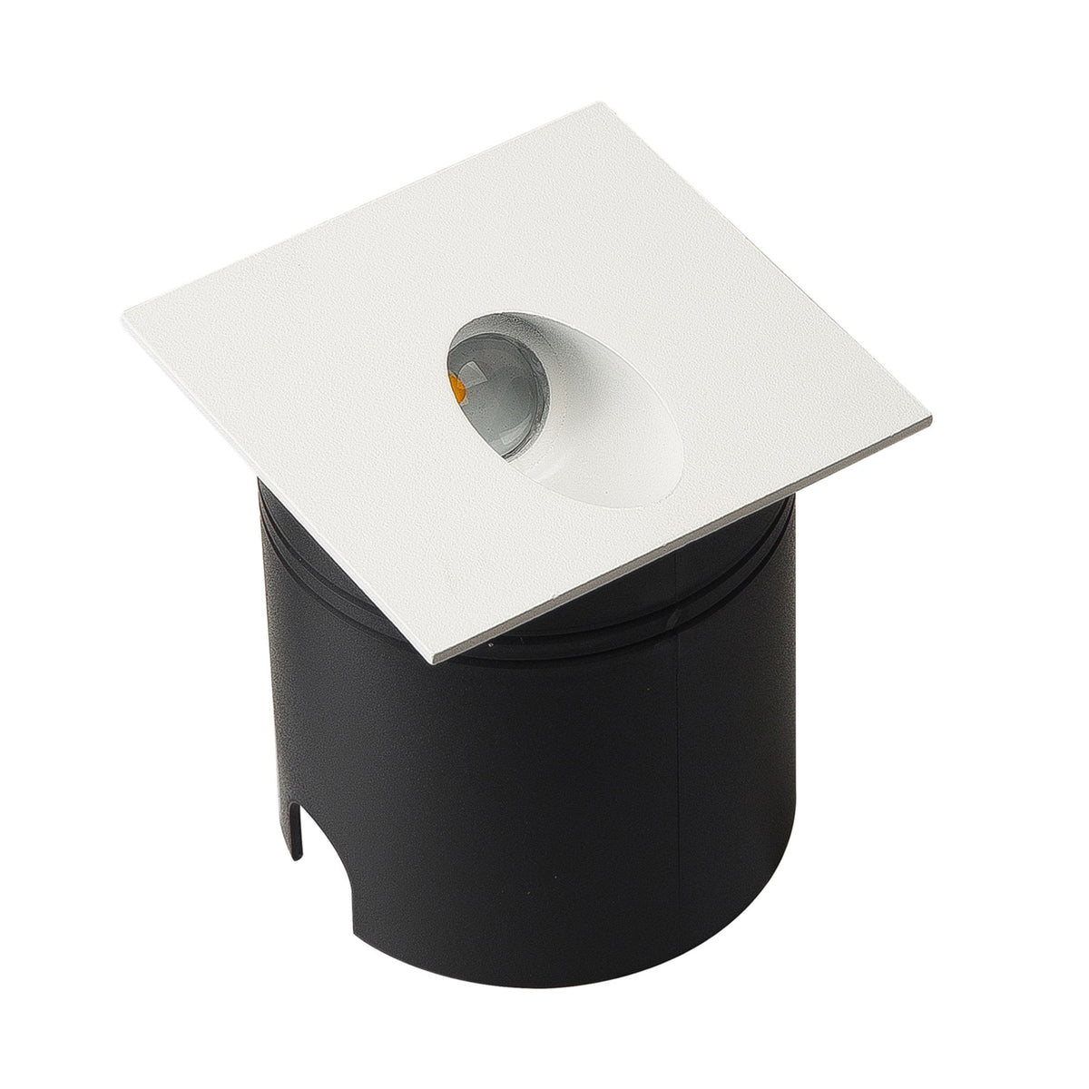 Aspen Square Angled Recessed LED IP65 Wall Light in Sand White