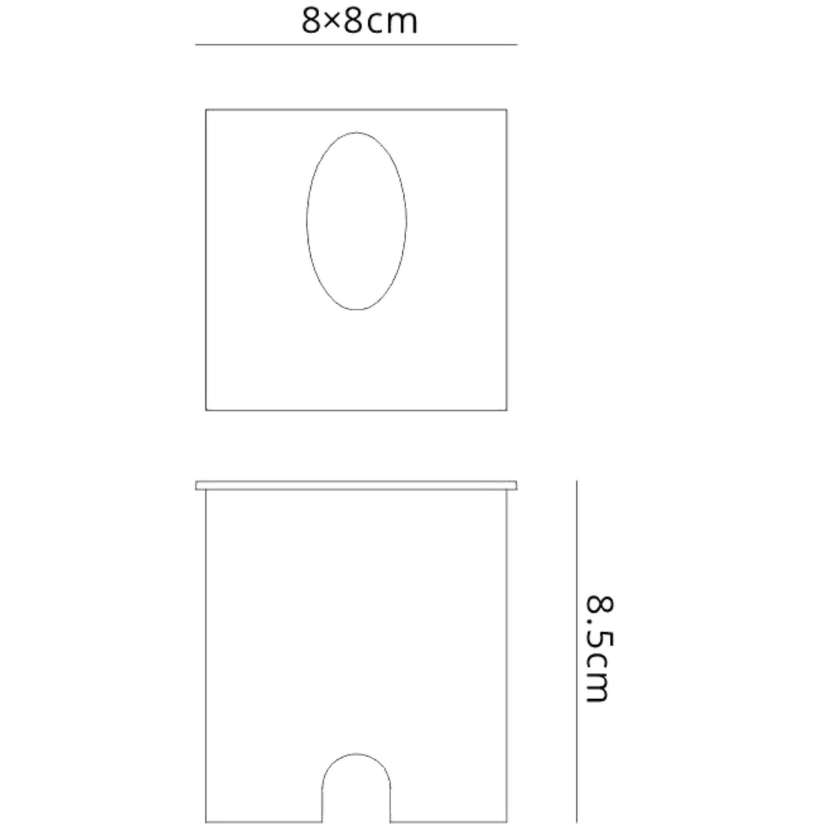 Aspen Square Angled Recessed LED IP65 Wall Light in Sand White