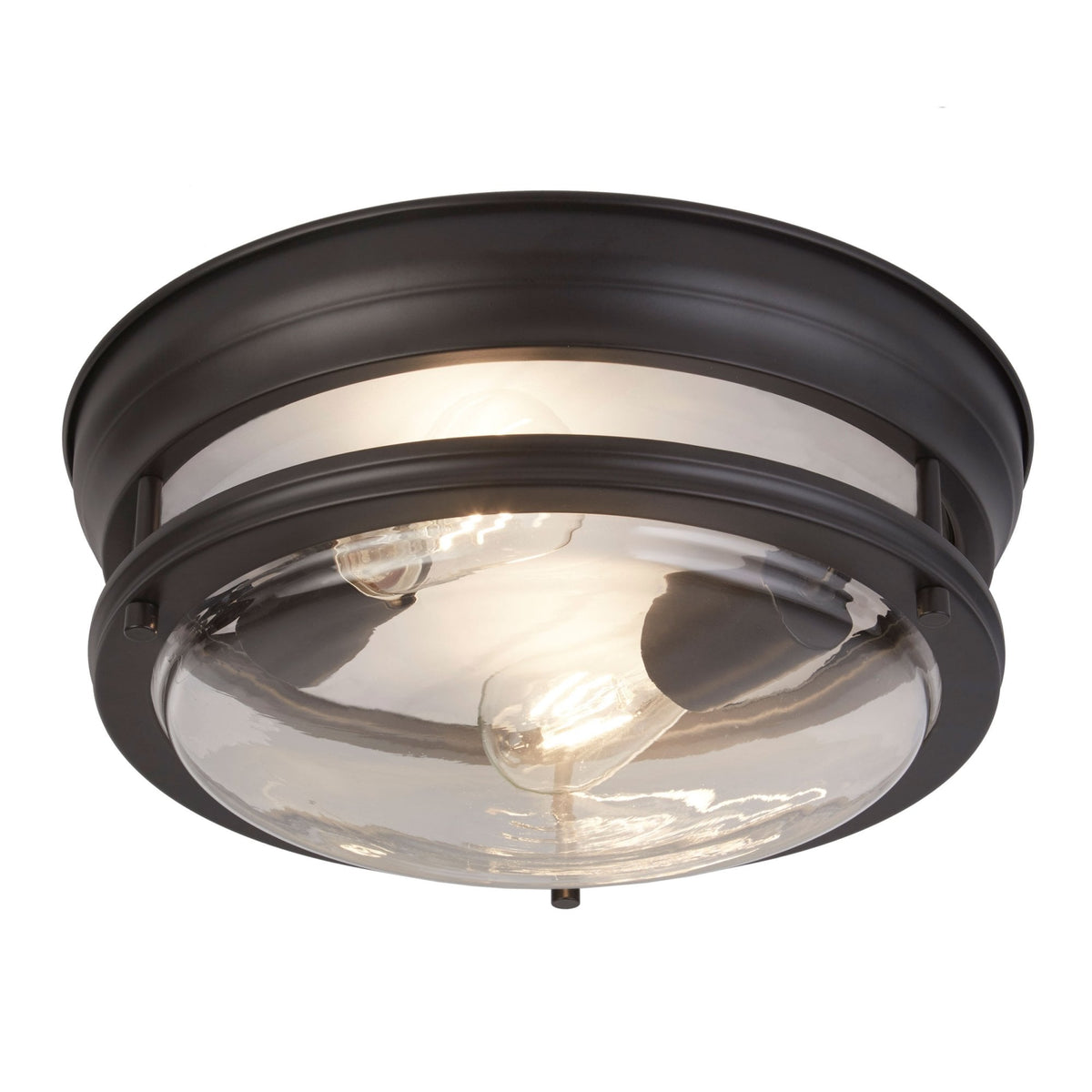 Glasgow IP44 Ceiling Light In Matt Black