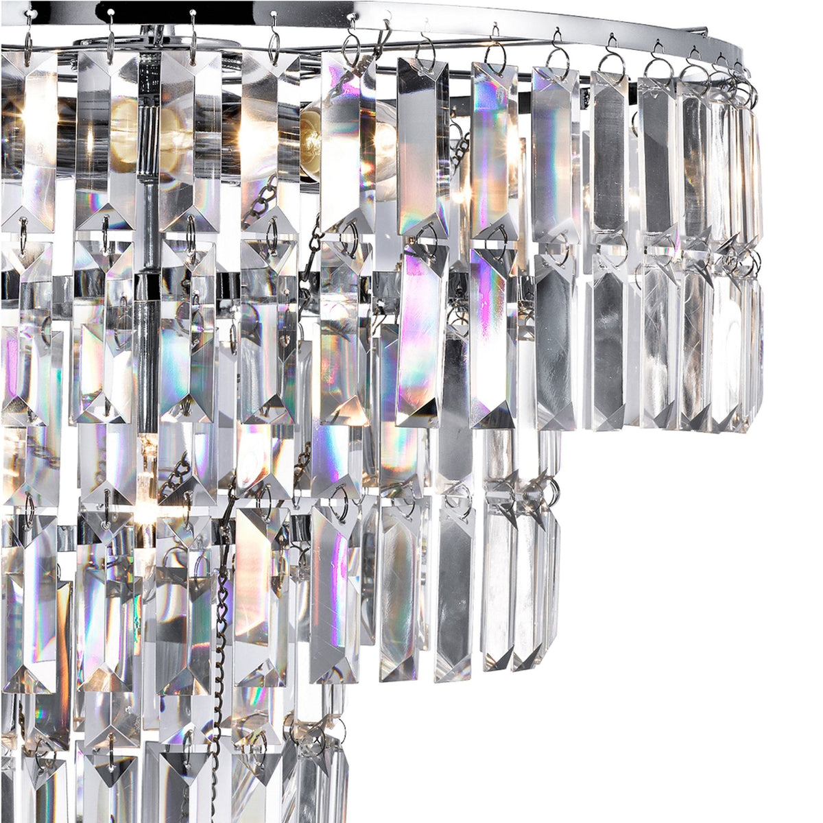 Empire 5 Light Chandelier In Polished Chrome & Clear Crystal