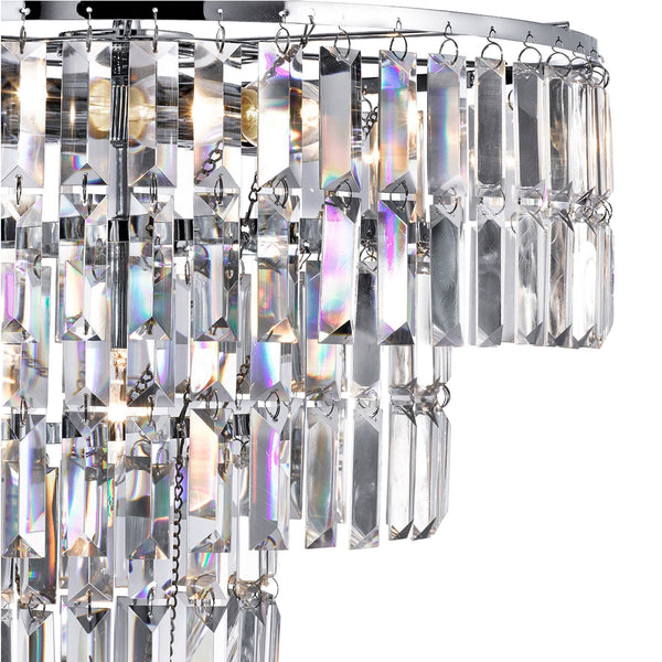 Empire 5 Light Chandelier In Polished Chrome & Clear Crystal